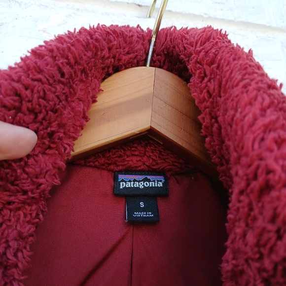Patagonia Los Gatos Vest Deep Pile Red Burgundy - Picture 3 of 5